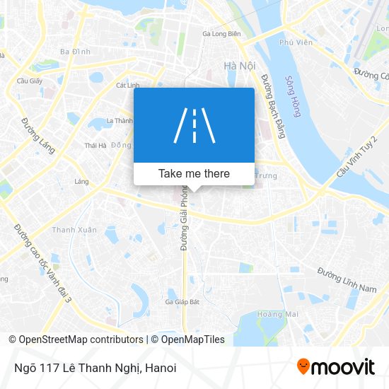 Ngõ 117 Lê Thanh Nghị map