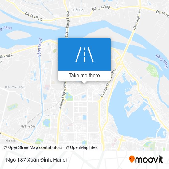 Ngõ 187 Xuân Đỉnh map