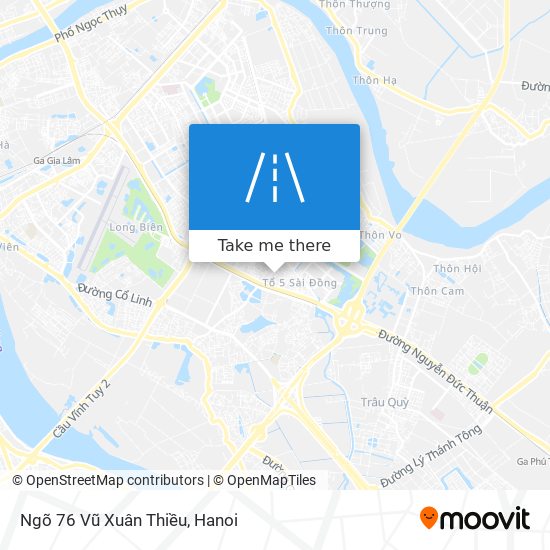 Ngõ 76 Vũ Xuân Thiều map