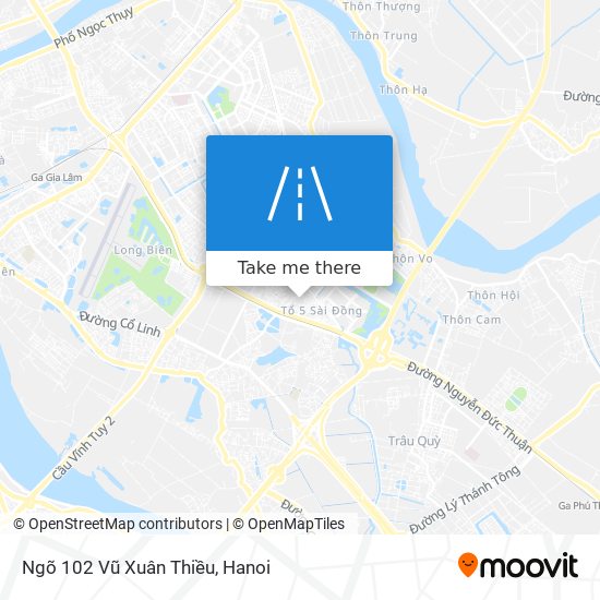 Ngõ 102 Vũ Xuân Thiều map