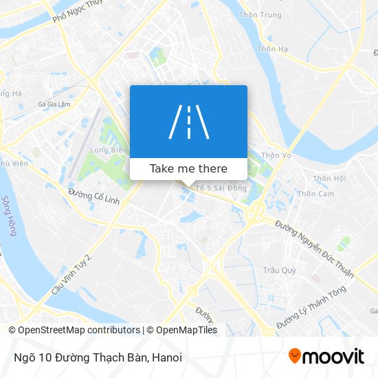 Ngõ 10 Đường Thạch Bàn map