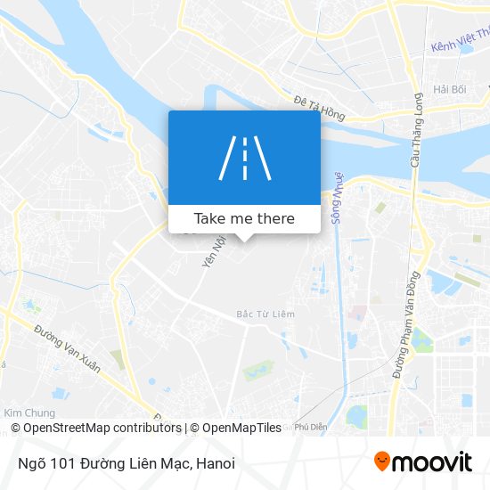 Ngõ 101 Đường Liên Mạc map