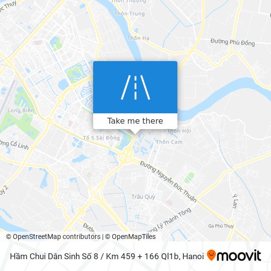 Hầm Chui Dân Sinh Số 8 / Km 459 + 166 Ql1b map