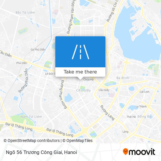 Ngõ 56 Trương Công Giai map