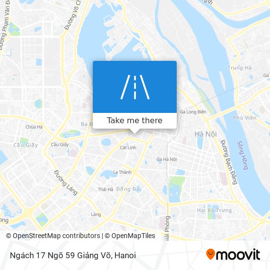 Ngách 17 Ngõ 59 Giảng Võ map