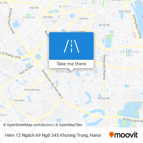 Hẻm 12 Ngách 69 Ngõ 345 Khương Trung map