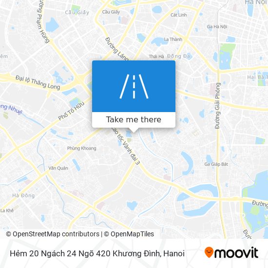 Hẻm 20 Ngách 24 Ngõ 420 Khương Đình map