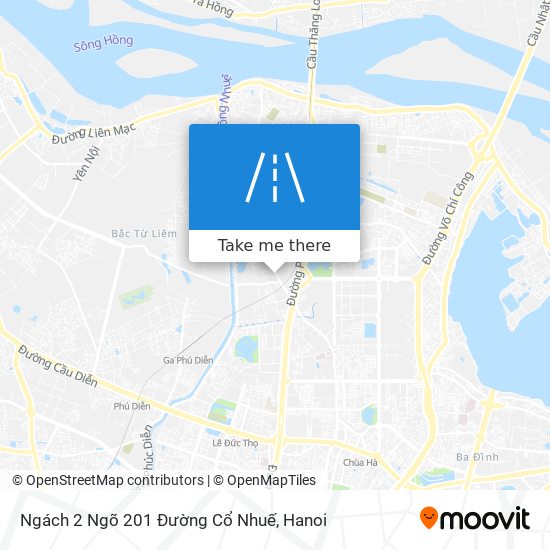 Ngách 2 Ngõ 201 Đường Cổ Nhuế map