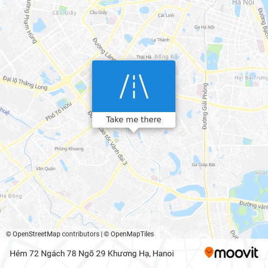 Hẻm 72 Ngách 78 Ngõ 29 Khương Hạ map