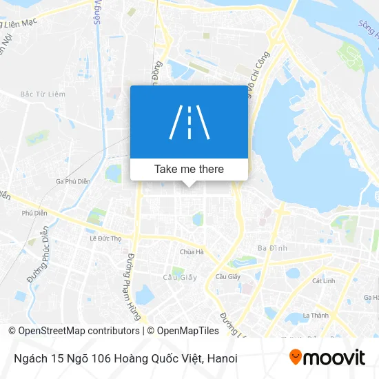Ngách 15 Ngõ 106 Hoàng Quốc Việt map