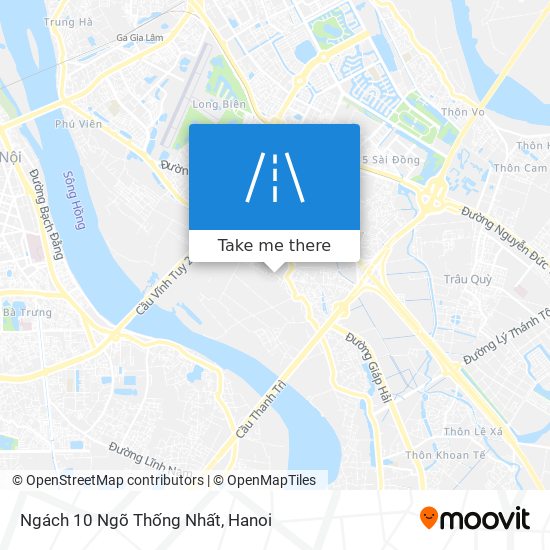 Ngách 10 Ngõ Thống Nhất map