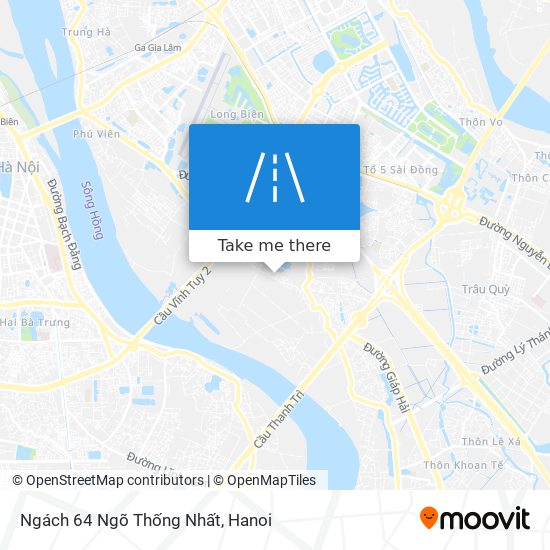 Ngách 64 Ngõ Thống Nhất map