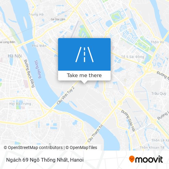 Ngách 69 Ngõ Thống Nhất map