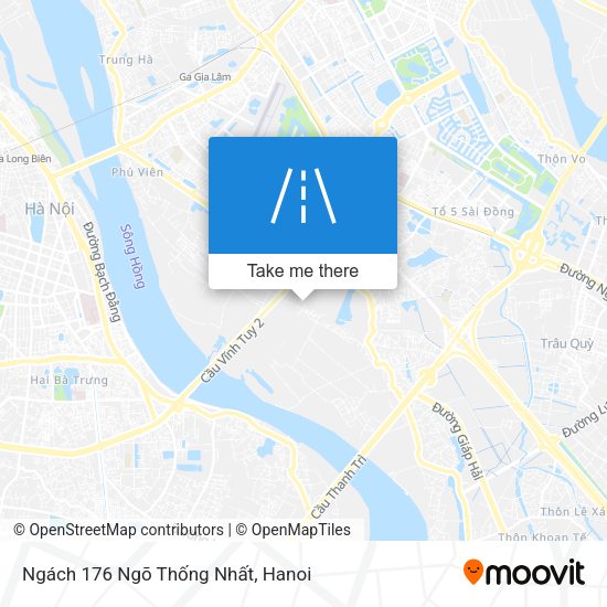 Ngách 176 Ngõ Thống Nhất map