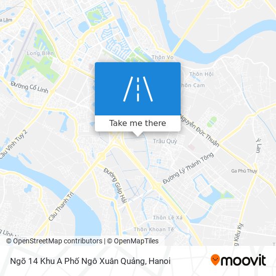 Ngõ 14 Khu A Phố Ngô Xuân Quảng map