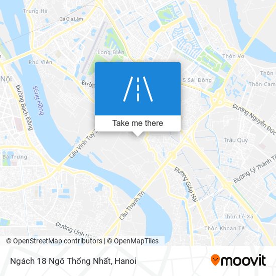 Ngách 18 Ngõ Thống Nhất map