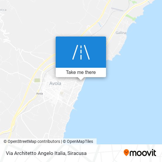 Via Architetto Angelo Italia map