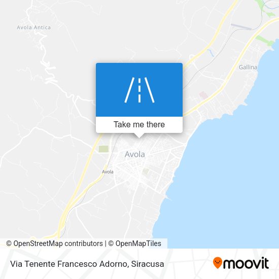 Via Tenente Francesco Adorno map