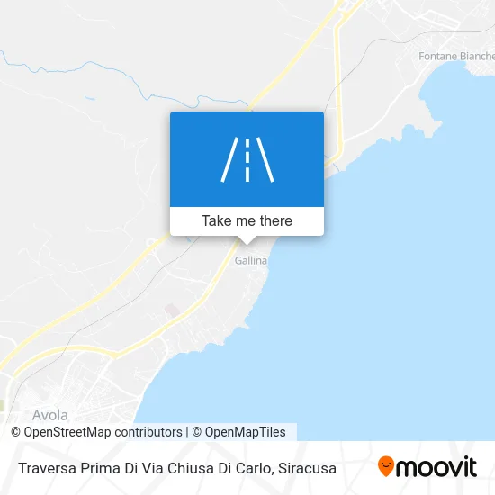 First Chiusa Di Carlo Street map