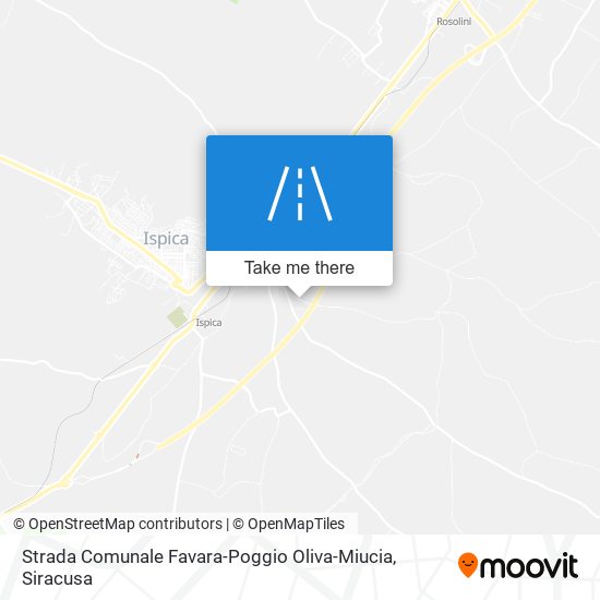 Strada Comunale Favara-Poggio Oliva-Miucia map