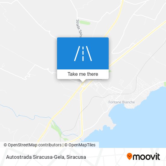 Autostrada Siracusa-Gela map