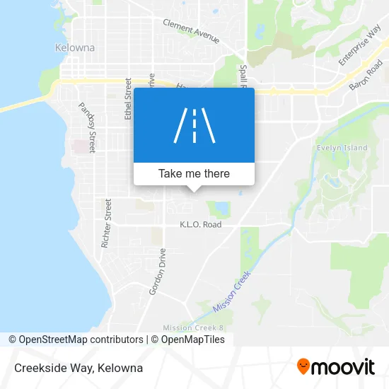 Creekside Way map