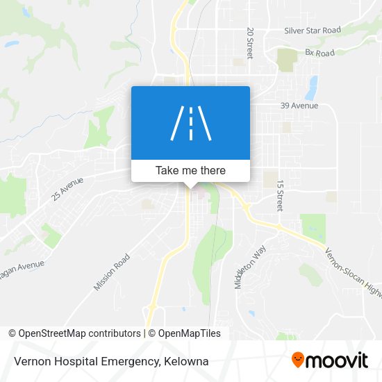 Vernon Hospital Emergency map