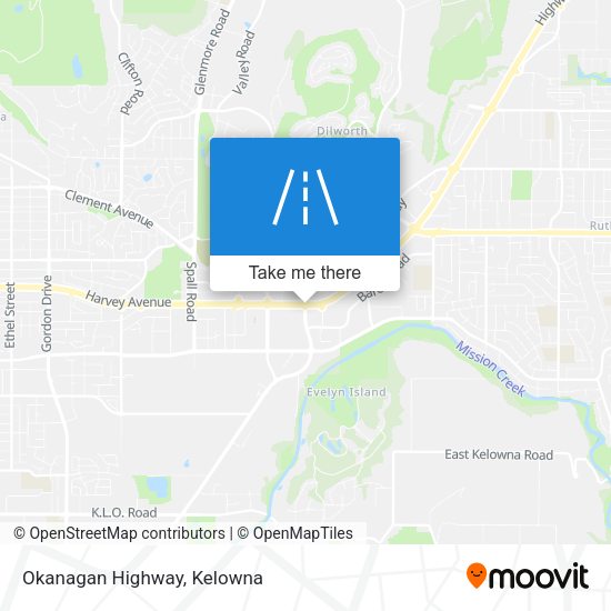 Okanagan Highway map