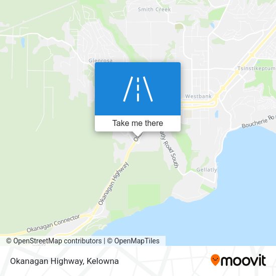 Okanagan Highway map