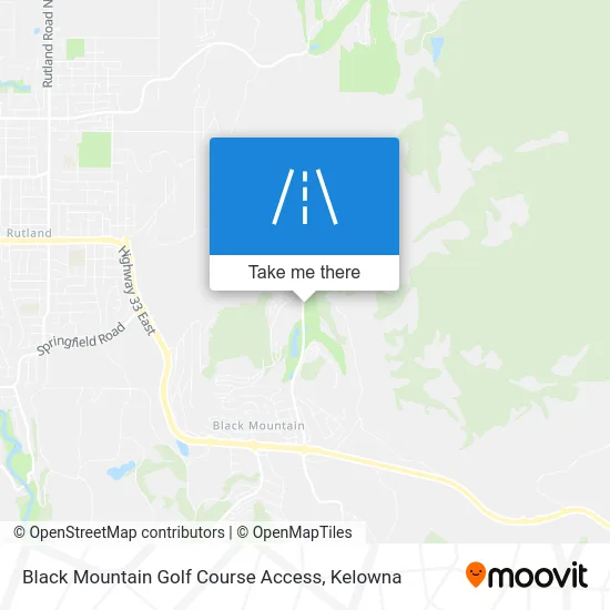 Black Mountain Golf Course Access map