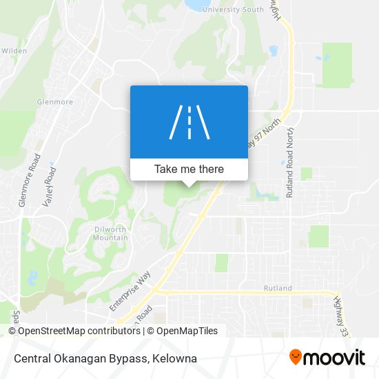 Central Okanagan Bypass map