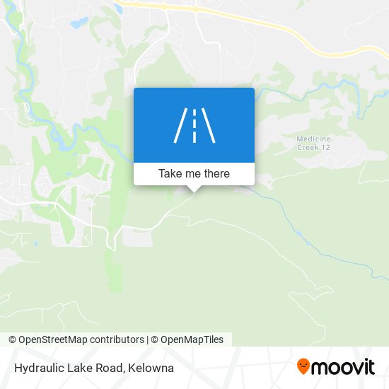 Hydraulic Lake Road map