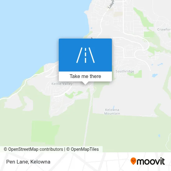 Pen Lane map
