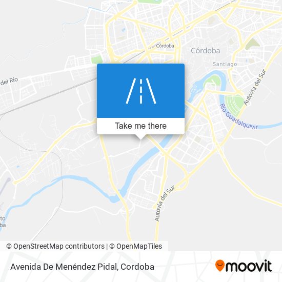 mapa Avenida De Menéndez Pidal