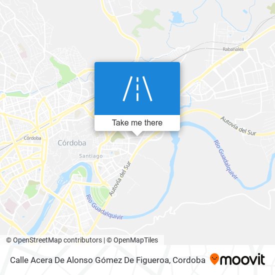 mapa Calle Acera De Alonso Gómez De Figueroa