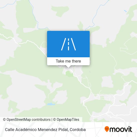 Calle Académico Menendez Pidal map