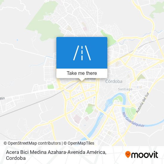 mapa Acera Bici Medina Azahara-Avenida América