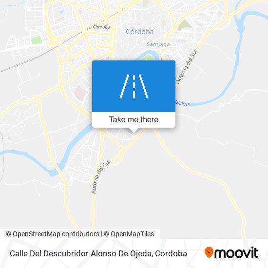 mapa Calle Del Descubridor Alonso De Ojeda