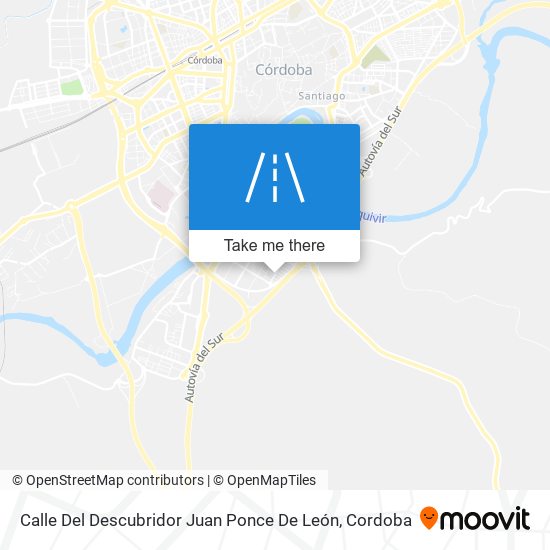 mapa Calle Del Descubridor Juan Ponce De León