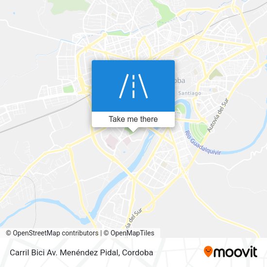 Carril Bici Av. Menéndez Pidal map