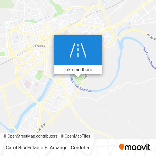 Carril Bici Estadio El Arcángel map