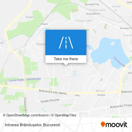 Intrarea Brândușelor map