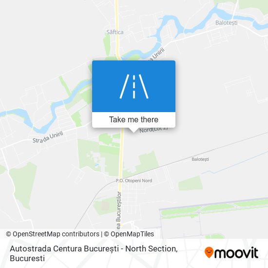 Autostrada Centura București - North Section map