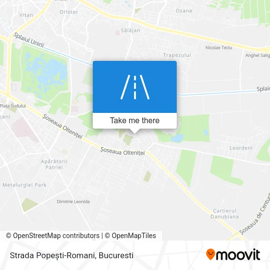 Strada Popești-Romani map