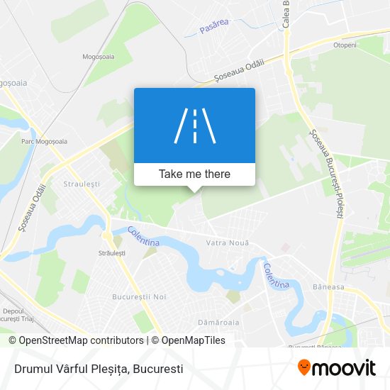 Drumul Vârful Pleșița map