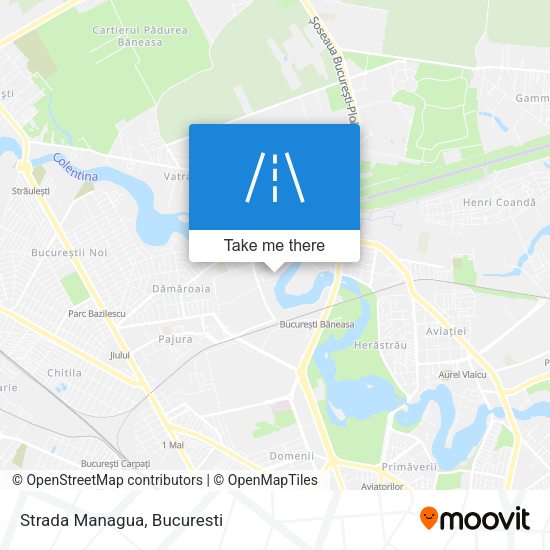 Strada Managua map