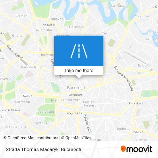 Strada Thomas Masaryk map