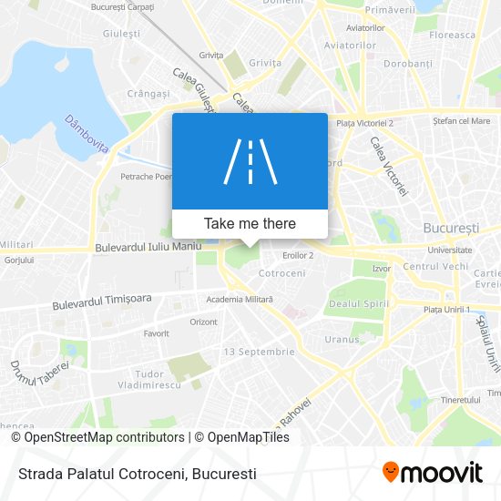 Strada Palatul Cotroceni map