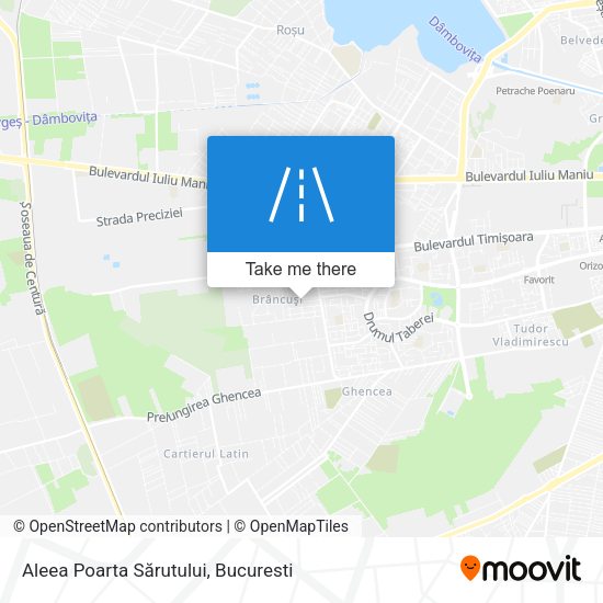 Aleea Poarta Sărutului map