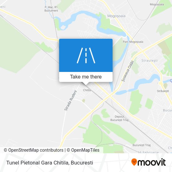 Tunel Pietonal Gara Chitila map